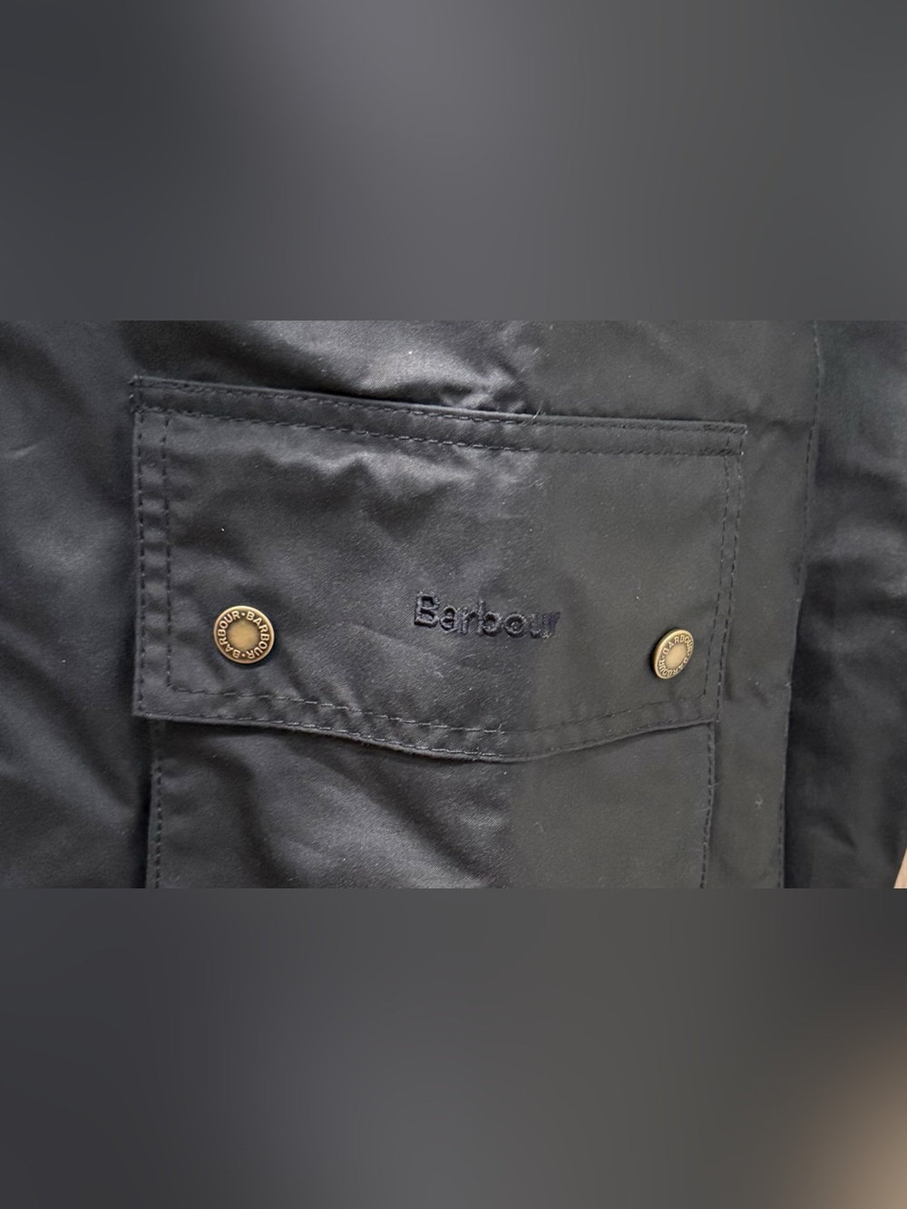 NWTs Barbour Women’s Highclere Hooded Waxed Jacket. Navy. Size 6 US - Picture 4 of 14